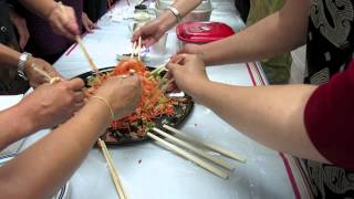 Eating Yee Sang is fun [upl. by Nelav]