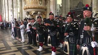 Amazing Grace United Pipers for Peace Amiens Cathedral [upl. by Reta]