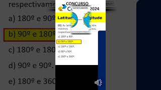 01  Latitude e Longitude Geografia  Conhecimentos Gerais Correios  Concurso Correios 2024 ibfc [upl. by Robby]