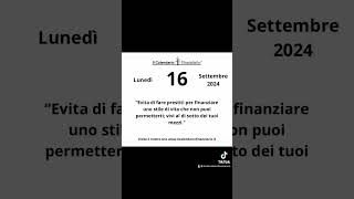 ilcalendariofinanziario indipendenzafinanziaria educazionefinanziaria investire aforismi [upl. by Enimassej]