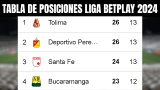 🔵 TABLA de POSICIONES LIGA BETPLAY 2024  Liga Betplay Apertura Fecha 13 [upl. by Kerman396]