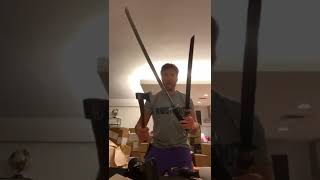 Dave Portnoy Unboxes Giant Samurai Sword [upl. by Eglantine]