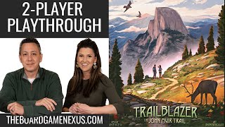 Trailblazer The John Muir Trail Board Game Playthrough and Preview [upl. by Boccaj328]