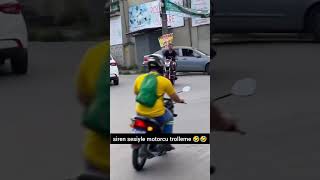 siren sesiyle motorcuları trolleyen adam funny komikvideolar youtubeshorts shortvideo [upl. by Gnoy]