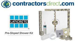 Laticrete HydroBan PreSloped Shower Kit  How to Install [upl. by Lennor417]