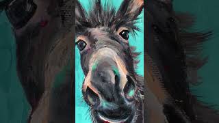 Donkey canvaspainting oilpainter artist artwork modernart moderartwork riabkovaliudmyla [upl. by Yelsel]