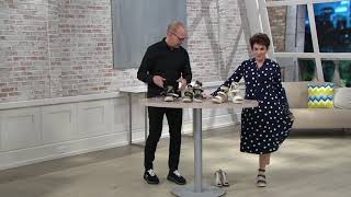 FLY London Leather Ankle Strap Wedges  Wink on QVC [upl. by Anived]