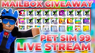 🔴LIVE MAILBOX GIVEAWAY  PET SIM 99 LIVE STREAM [upl. by Aimahs]