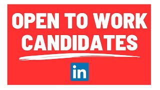 Find Candidates Open To New Opportunities  Linkedin Recruiter Training How To Resource candidates [upl. by Rustie]