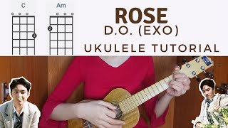 Rose  DO EXO  Easy UKULELE TUTORIAL with PLAY ALONG Tabs Chords and lyrics [upl. by Malas421]