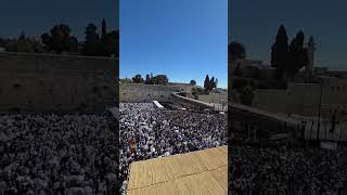 Birkat HaKohanim Blessings of the Kohanim at the Kotel today in Jerusalem jerusalem israel❤️🇮🇱 [upl. by Neeloj]