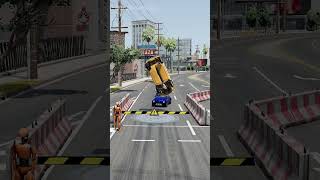 Can Any Car Survive Giant Bollard Barrier Crash BeamNGdrive [upl. by Anaderol972]