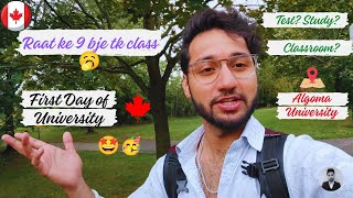 First Day of University in CANADA🇨🇦 Algoma University🍁 Brampton Campus Vlog [upl. by Milano]