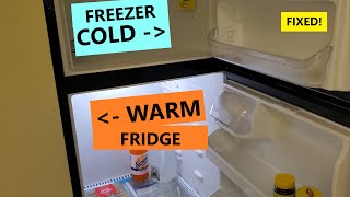 Freezer ICE Cold but Fridge Warm  SOLVED  Frigidaire Kenmore Refridgerator FIX [upl. by Anerdna]