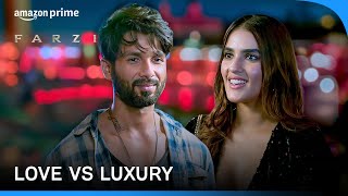 Can Sunny Afford A Luxury Dinner Date  Farzi  Shahid Kapoor Kavya Thapar  Prime Video India [upl. by Shawna49]