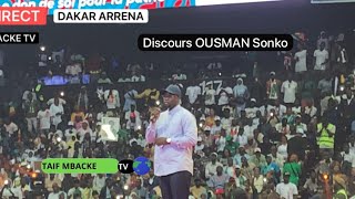 DISCOURS OUSMANE SONKO EN DIRECT DKR ARRENA [upl. by Stralka]