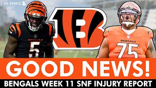 Cincinnati Bengals Get GOOD Injury News Before Sunday Night Football Week 11 vs Chargers [upl. by Dilks]