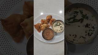 Samosa chatni for Breakfast 😋😋😍 samosa samosachutney [upl. by Aes]