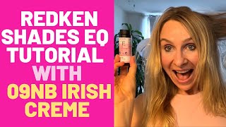 Redken Shades EQ Tutorial with 09NB Irish Creme [upl. by Trella]