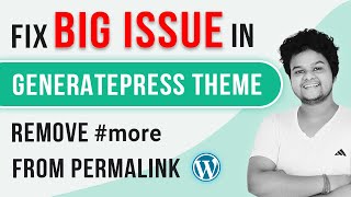 Remove more Keyword From URL In GenerarePress Premium  Fix Permalink Bug In GeneratePress Theme [upl. by Yaned]