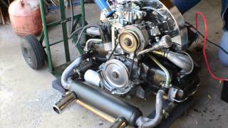 1776cc AirCooled VW Motor with straight cut gears and big valve heads [upl. by Herahab]