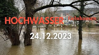 Hochwasser in Gelnhausen  24122023  MainKinzigKreis [upl. by Daphie]