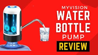 Myvision Water Bottle Pump 5 Gallon Water Bottle Dispenser Review Pros amp Cons Explained [upl. by Deanne]