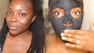 DIY CHARCOAL FACE MASK │Acne amp blackhead clearing mask [upl. by Philander647]