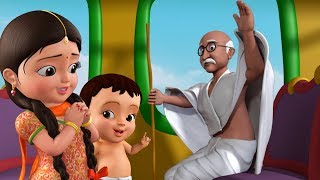 Gandhiji Ke Teen Bandar  Gandhi Jayanti Song  Hindi Rhymes for Children  Infobells [upl. by Reinwald]