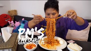 PMs Favourite Ramen Noodles  Mukbang Eating show [upl. by Adiehsar40]