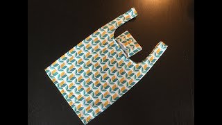 MAKE A TOTE BAG  THAT FOLDS INTO A POCKET  Pattern amp step by step instructions [upl. by Gratiana]