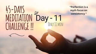 DAY  11 Welcome to your 45 Day Meditation Challenge  meditation habits depression happiness [upl. by Enilemme]