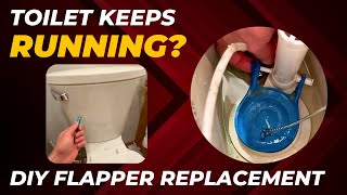 Toilet KEEPS RUNNING Easy Fix DIY Flapper Replacement [upl. by Marketa187]