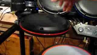 ION vs Rock Band 1 drums  rebound comparison [upl. by Sedlik864]