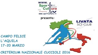 CRITERIUM NAZIONALE CUCCIOLI di SCI ALPINO slalom cuccioli 2 maschile 2° manche sport live sci [upl. by Whitman]