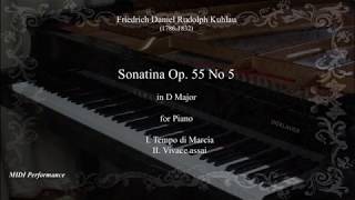 Friedrich Kuhlau Sonatina Op 55 No 5 in D Major Complete [upl. by Jaylene]