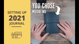 Finally my 2021 Bullet Journal Setup Midori MD B6 Slim in leather cover [upl. by Kai]