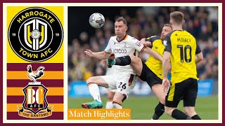 MATCH HIGHLIGHTS Harrogate Town v Bradford City [upl. by Reed]