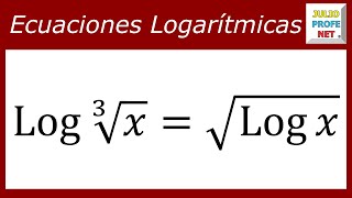 ECUACIONES LOGARÍTMICAS  Ejercicio 15 [upl. by Htrag]