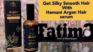 Hemani Argan Hair Serum with Moroccan Argan Oil  Review amp Demo [upl. by Nylodnew]