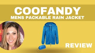 COOFANDY Mens Packable Rain Jacket REVIEW [upl. by Bronnie]