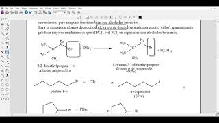 Reacción de alcoholes con haluros de fósforo Mecanismo y ejemplos [upl. by Enortna12]
