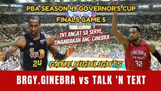 BrgyGinebra vs TNT Tropang Giga  Finals Game 5 Highlights  Nov062024 [upl. by Henleigh]