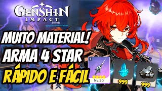 COMO CONSEGUIR MUITO MATERIAL E CRIA ARMAS 4 ESTRELAS GENSHIN IMPACT [upl. by Virgilio108]