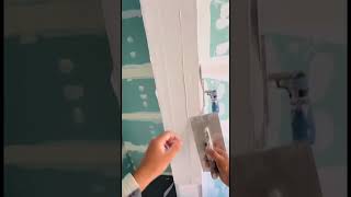 How to apply tape over steel sheetshots drywallfinisher [upl. by Jordana614]