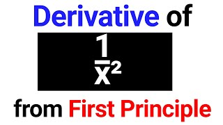 Derivative of 1x² from First Principle  Class 11 Maths  JP Sir [upl. by Adnert931]