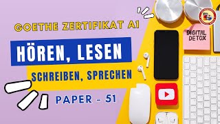 A1 German Goethe Exam 2024  Paper  51  Hören Lesen  Schreiben Sprechen DieSprachwelt [upl. by Aura]