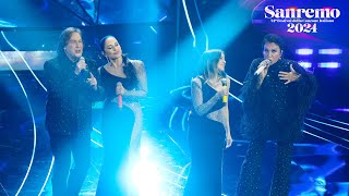 Sanremo 2024  Ricchi e Poveri con Paola amp Chiara cantano quotSarà perché ti amoquotquotMamma Mariaquot [upl. by Anitnuahs]