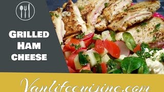 Grilled ham nquot cheese with side salad [upl. by Weinshienk]