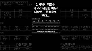 정시에서 백분위로 비교하는 것이 위험한 이유한양대 경영학부 합격자 성적표 비교 한양대정시 한양대수시 백분위 수능백분위 수능표준점수 [upl. by Piggy]